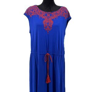 Westbound Royal Bl Applique Dress Size PXL